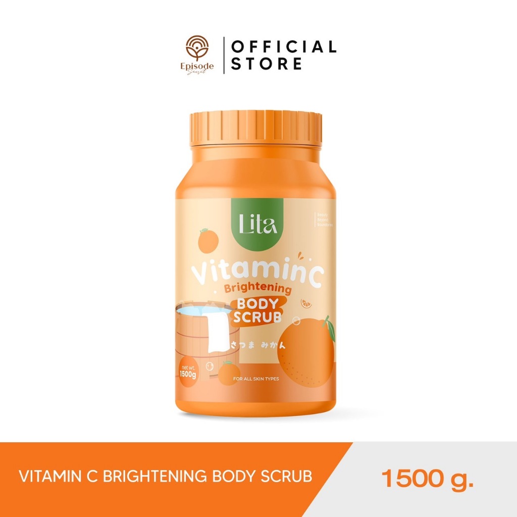 สครับส้มถังใหญ่ Lita โลครึ่ง1ถังSCRUB (ปริมาณ 1,500 กรัม)