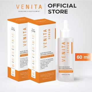 [ 2 หลอด ] มอยส์เจอร์เซรั่ม VENITA MOISTURE BOOSTER ANTI-ACNE & WHITENING CONCENTRATE SERUM 60 ml