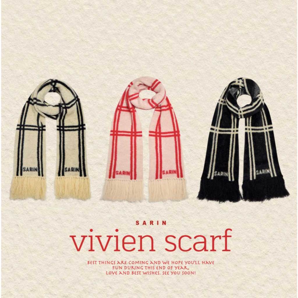 Sarin Vivien scarf ผ้าพันคอ ให้ความอุ่น เพิ่มความน่ารัก มีสินค้าพร้อมส่ง
