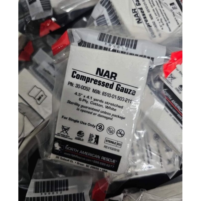 ผ้าก๊อซ Compressed Gauze North American Rescue Made in USA