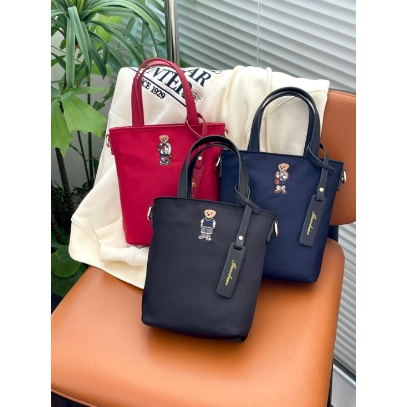 กระเป๋าสะพายข้างผ้ากันน้ำ แบรนด์แท้ พร้อมส่ง Guoo bear และTTWN BEAR