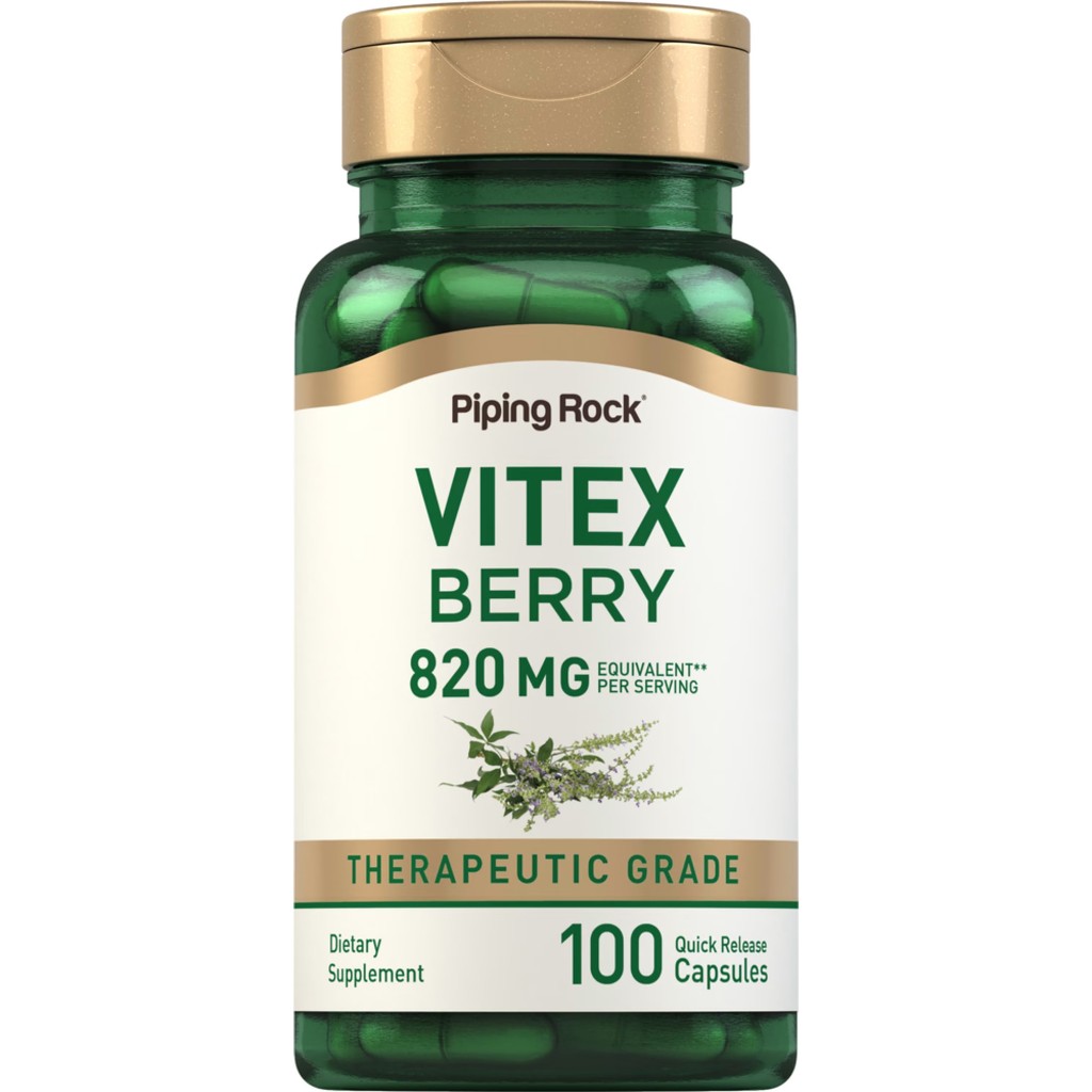 Vitex | Chasteberry Fruit 820 mg. (100แคปซูล) เชสต์เบอร์รี่ PMS PCOS ปรับสมดุลฮอร์โมน