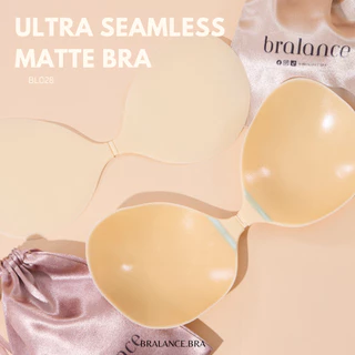 BL028 ultra seamless matte bra บราซิลิโคนทรงกลม รุ่นอัพเกรดซิลิโคน มีแผ่นซับเหงื่อในตัว