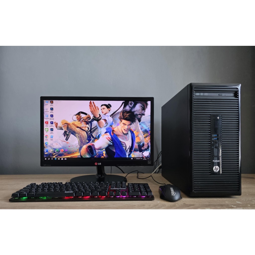 คอมพิวเตอร์ HP ProDesk 400 G3 MT I5-6500/RAM 8G/HDD 500G พร้อมจอ LED 20นิ้ว และ 24นิ้ว เลือได้ตามชอบ