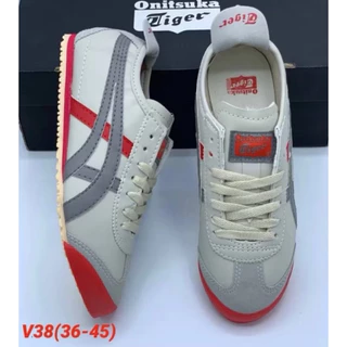(ควร+เผื่อ1ไซส์)รองเท้าผ้าใบแบบหนัง🐯🐯มีเชือกใส่ได้หญิง ชายไซส์36___45สินค้าพร้อมส่ง