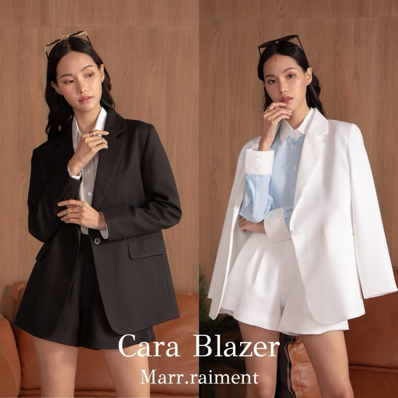 Marr.raiment | Cara Oversize Blazer [เฉพาะเบลเซอร์] มีซับใน อัดกาวทั้งตัว (เตรียมการจัดส่ง 1-2วัน)