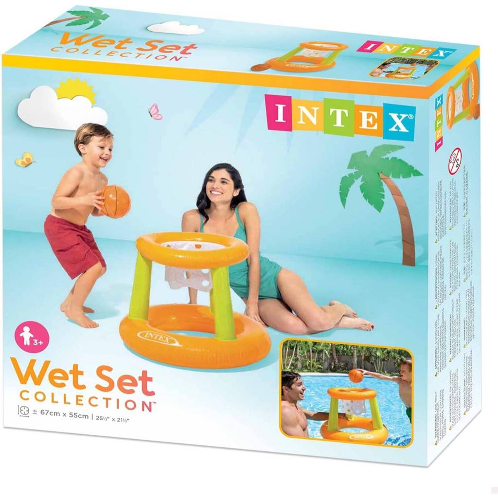 Intex 58504 ตะกร้าห่วงโยนลูกบอลลอยน้ำ 0.67 x 0.55 เมตร * จัดส่งไวมาก *