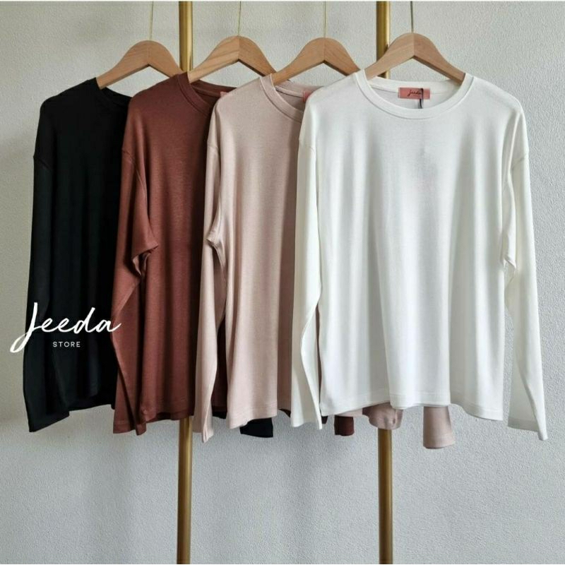 New เสื้อคอกลมแขนยาวผ้า​ Soft​ Korea 89790 รูปที่ 4