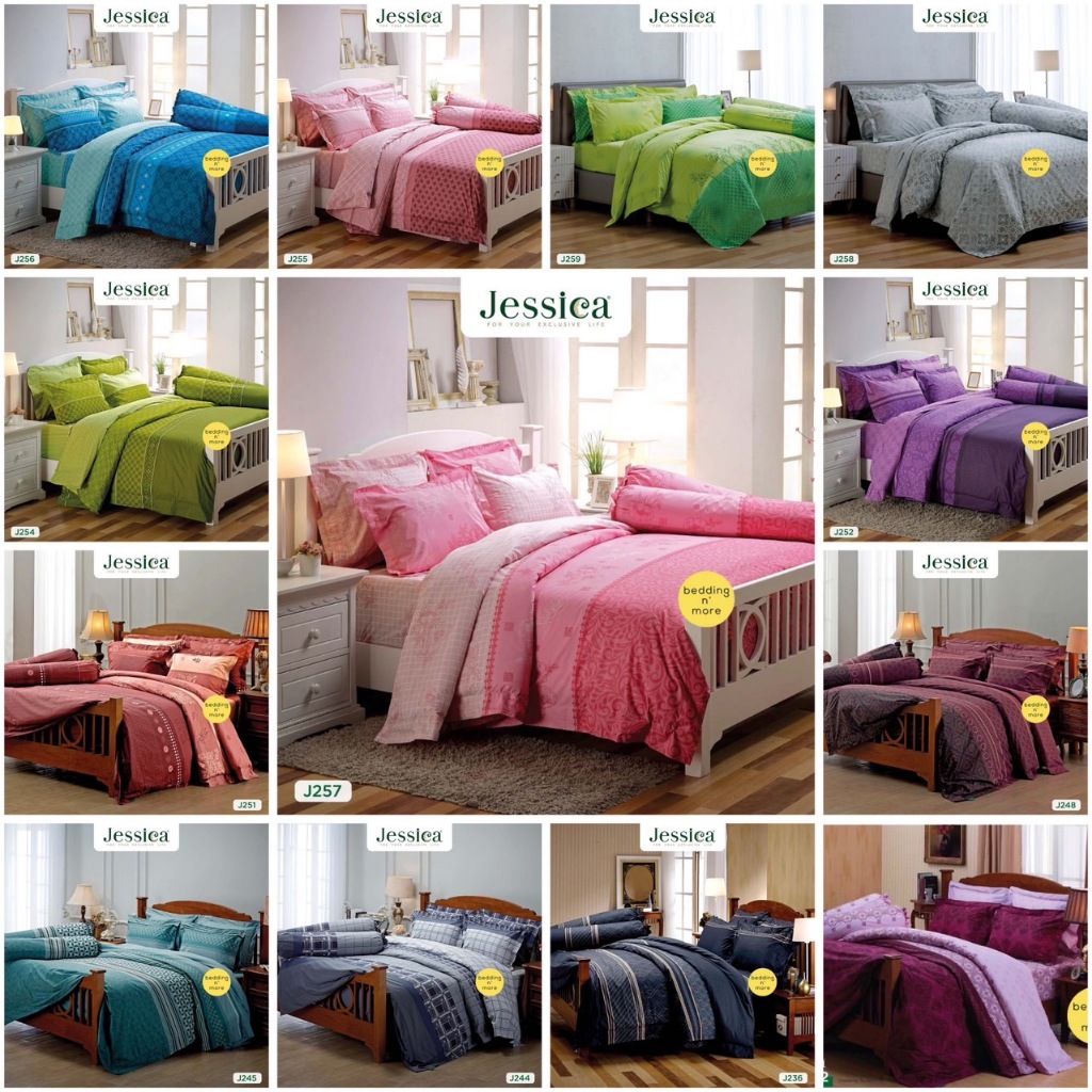 ชุดผ้าปูที่นอน (ไม่รวมนวม) Jessica 3.5 5 6 ฟุต สูง 11 นิ้ว คลาสสิค เรียบหรู แบบที่ 1 J236 J255 J256 