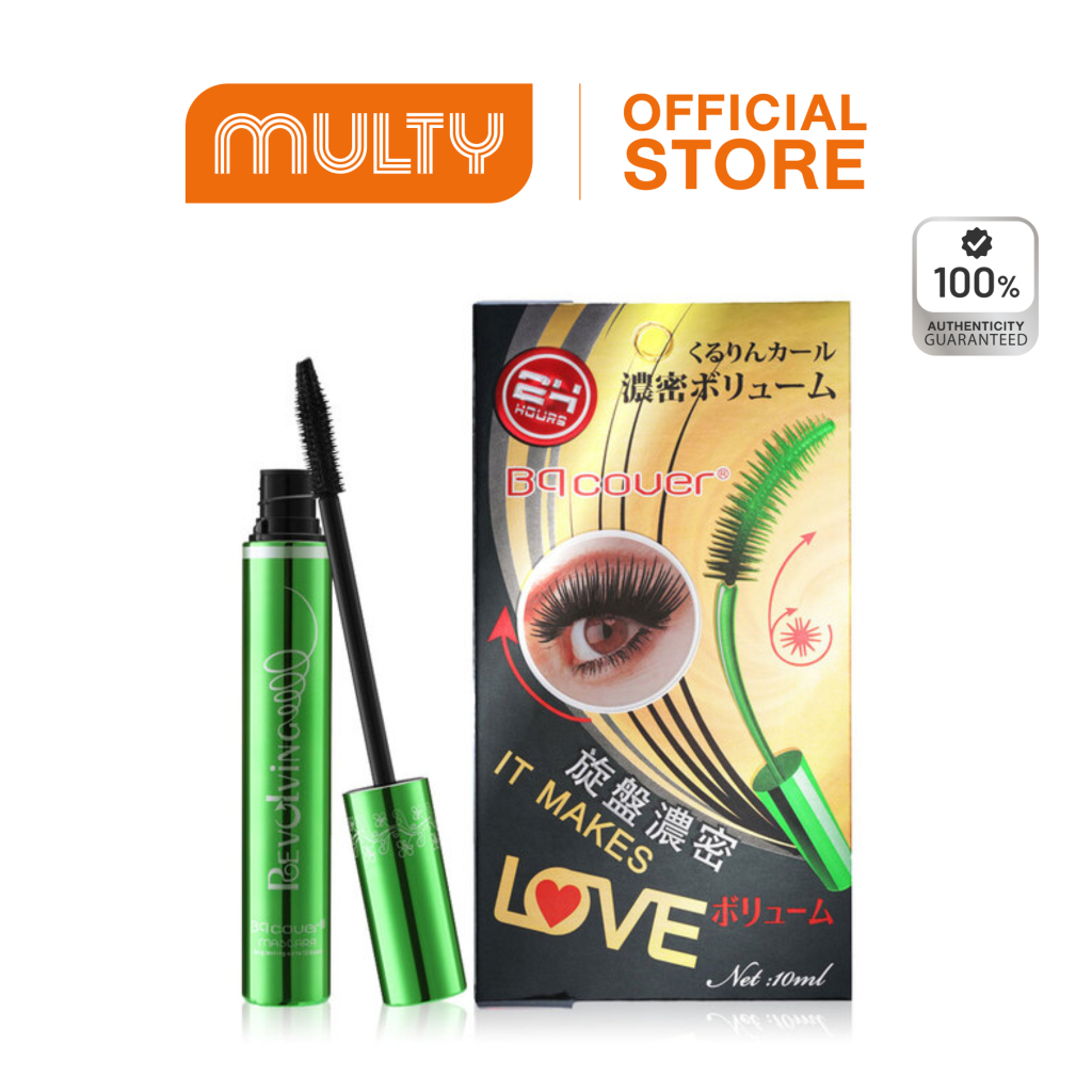 BQ Cover Perfect Eyelash Mascara มาสคาร่าแท่งสีเขียว ขนตายาว เรียงเส้นสวย