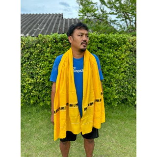 ผ้าขาวม้าลายช้าง (คละสีช้าง) ทอมือต้นตำรับ สีตัวช้างจะคละสีให้ เพราะแต่ละรอบสีของช้างจะมาไม่เหมือนเดิม