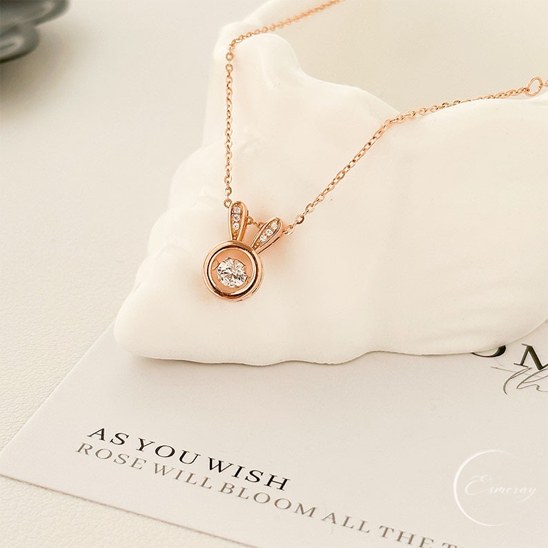 ส่งฟรี! Miffy Necklace สร้อยเงินแท้ Esmeray กระต่าย สวย น่ารัก ของขวัญ