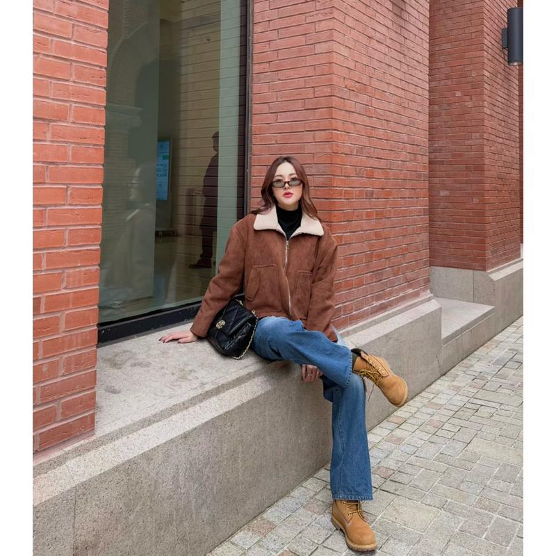 MALIMAYS - Harrow Suede Jacket แจ็คเก็ตหนังกลับบุขน รูปที่ 6