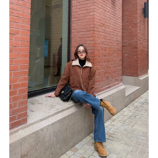 MALIMAYS - Harrow Suede Jacket แจ็คเก็ตหนังกลับบุขน