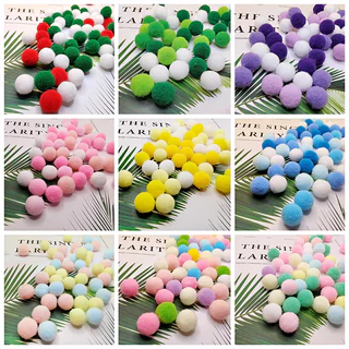 “กรุงเทพฯ ส่ง24ชม”100ชิ้น ปอมปอม สีสันสดใส ยืดหยุ่นสูง งานฝีมือสร้างสรรค์ ระดับอนุบาล ลูกขนแมวแสนสนุก ของตกแต่งคริสต์มาส