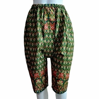 โจงกระเบน ทำจากผ้าถุง ลายไทย ลายดอก เอว24-42นิ้ว ยาว26-27 รอ…