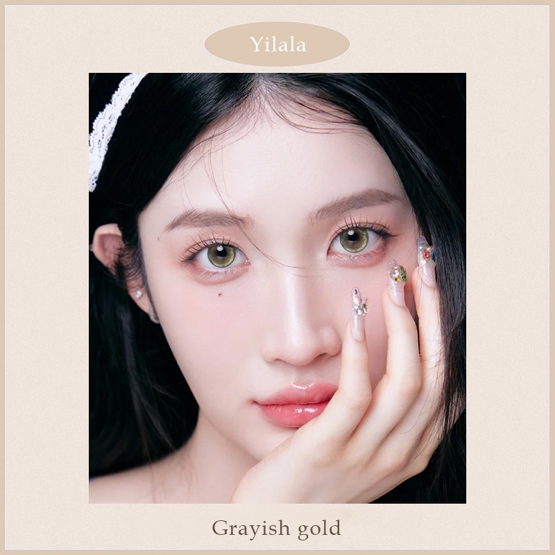 คอนแทคเลนส์สีเทาทอง/น้ำตาลอำพัน ขอบดำบาง ทรงตาเล็ก/ใหญ่ สไตล์เกาหลี ห้ามพลาด - รูปที่ 3