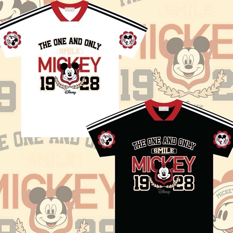 ◡̈ เสื้อป้ายJust New คอวีมิกกี้เม้าส์ /อก44“