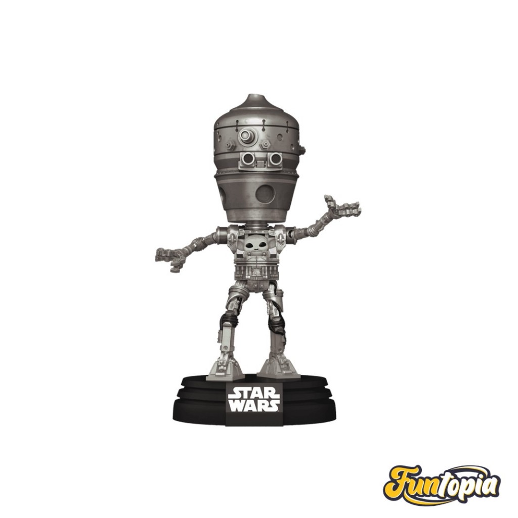 Funko POP! (81872) – IG-12 with Grogu (Lights & Sounds) (720) (Exclusive) POP! Deluxe: The Mandalorian