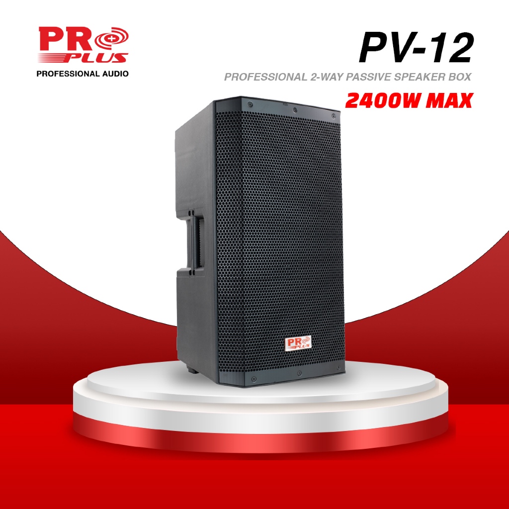 ตู้ลำโพง 12 นิ้ว หน้าตะแกรงเต็ม PRO PLUS รุ่น PV-12 (1ชิ้น)