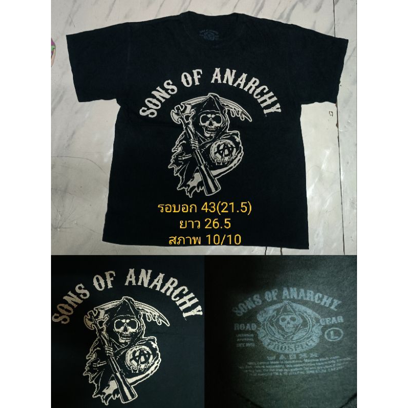 เสื้อSONS OF ANARCHY ลิขสิทธิ์แท้ ใหม่มาก L (อ่านรายละเอียด)