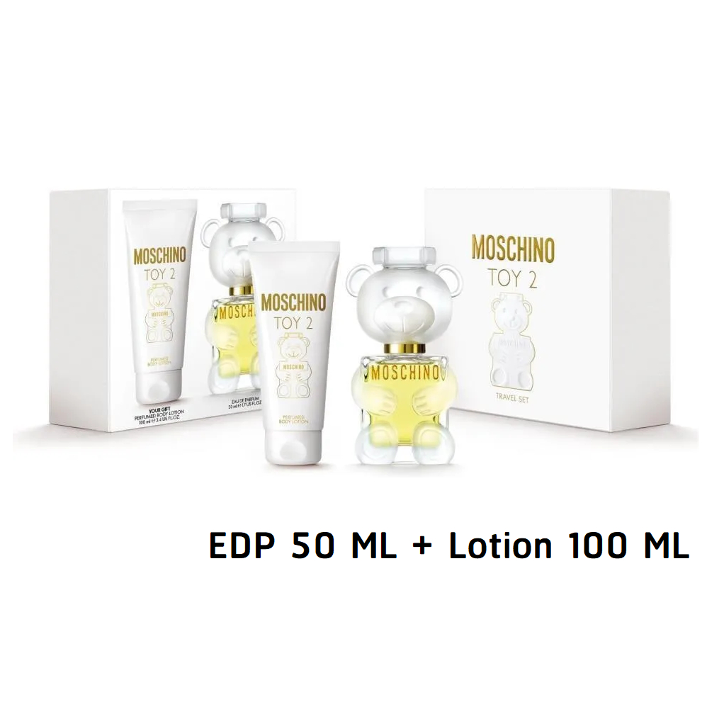 Set Moschino Toy 2 EDP  50 ML + Lotion 100 ML  กล่องซีล ป้ายคิงพาวเวอร์