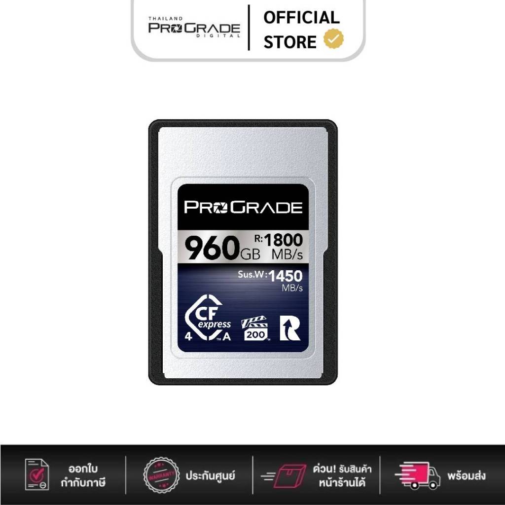 ProGrade Digital 960GB CFexpress 4.0 Type A Iridium Memory Card (ประกันศูนย์ 3 ปี)