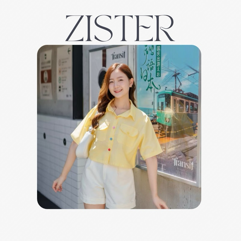 ZISTER | ZSB05 เชิ้ตกระดุมสี ผ้าฝ้ายออกฟอร์ด สีน่ารัก ใส่ไปคาเฟ่ เสื้อเชิ้ต ผ้าฝ้าย ครอป โอเวอร์ไซต์