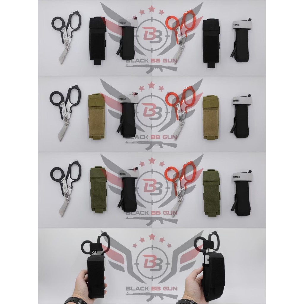 ชุดเพ้าผ้าใส่สายห้ามเลือด+กรรไกรแพทย์สนาม LM Raptor (EMT) (EMS) (EDC) ฉุกเฉิน แพทย์สนาม ปฐมพยาบาล