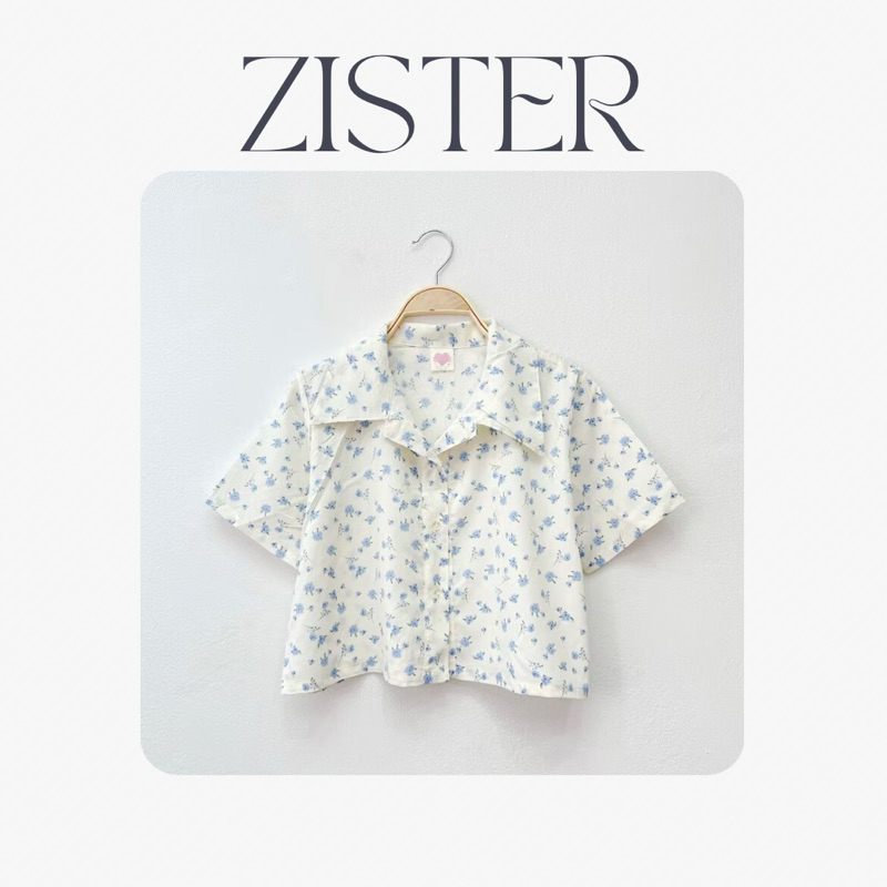 ZISTER | ZS152 Basic flora เสื้อคอปกลายดอกไม้(ล็อตสุดท้ายค่า)