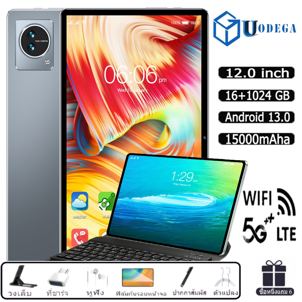 UODEGA V10 แท็บเล็ตต้นฉบับใหม่ 5G16GB + 1TB รอมสองซิม 15000mAh 5G WiFi Android13 Snapdragon 888 โปรเ