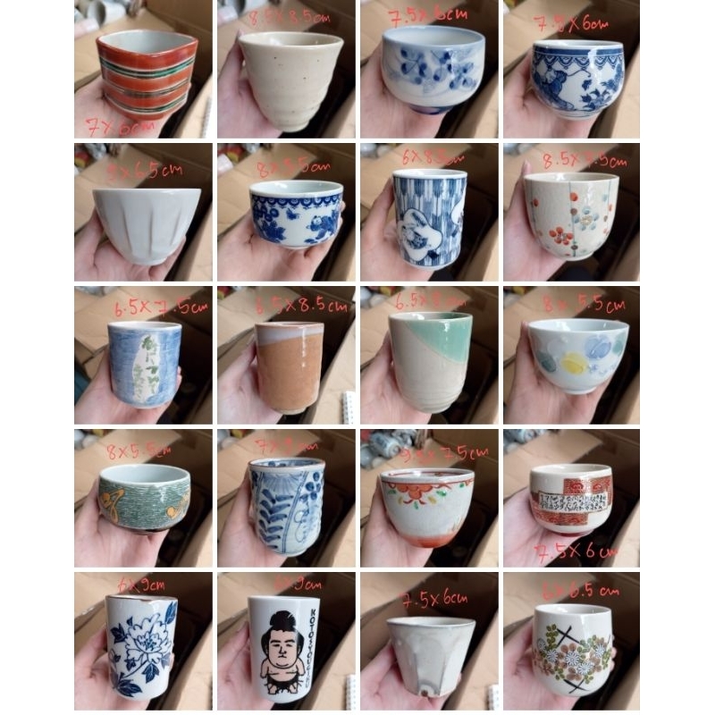 กระถางเซรามิกญี่ปุ่นมือสอง กระถางต้นไม้ บอนไซ เนื้อเซรามิก ใส่กระบองเพชร stock I