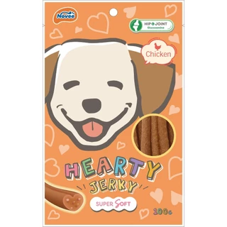 9213 Novee HEARTY JERKY CHICKEN ขนมสุนัข ขนมหมา ฮาร์ทตี้เจอร์กี้ รสไก่ โนวี่ ขนาด100 กรัม ***1แถม1 49บาท