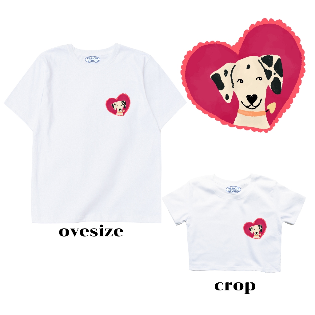 resign studio - crop&oversize ลาย boo boo dog