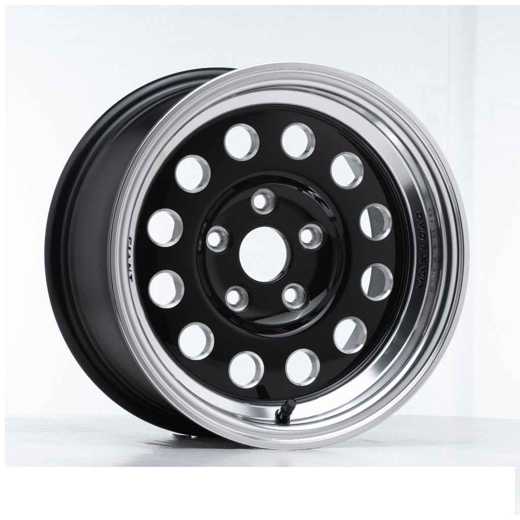 แม็กบรรทุก เพลาเดิม Lenso Wheel GIANT-7 ขอบ 15x7.5" 5รู114.3 ET+15 สีBKSM บรรทุกขอบ15