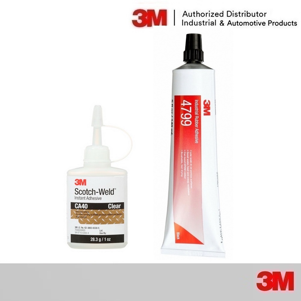 3M Adhesive EPDM 4799 กาวติดขอบยาง สีดำ 5 ออนซ์ , กาวร้อน แห้งเร็ว CA40 ขนาด 28.3 g