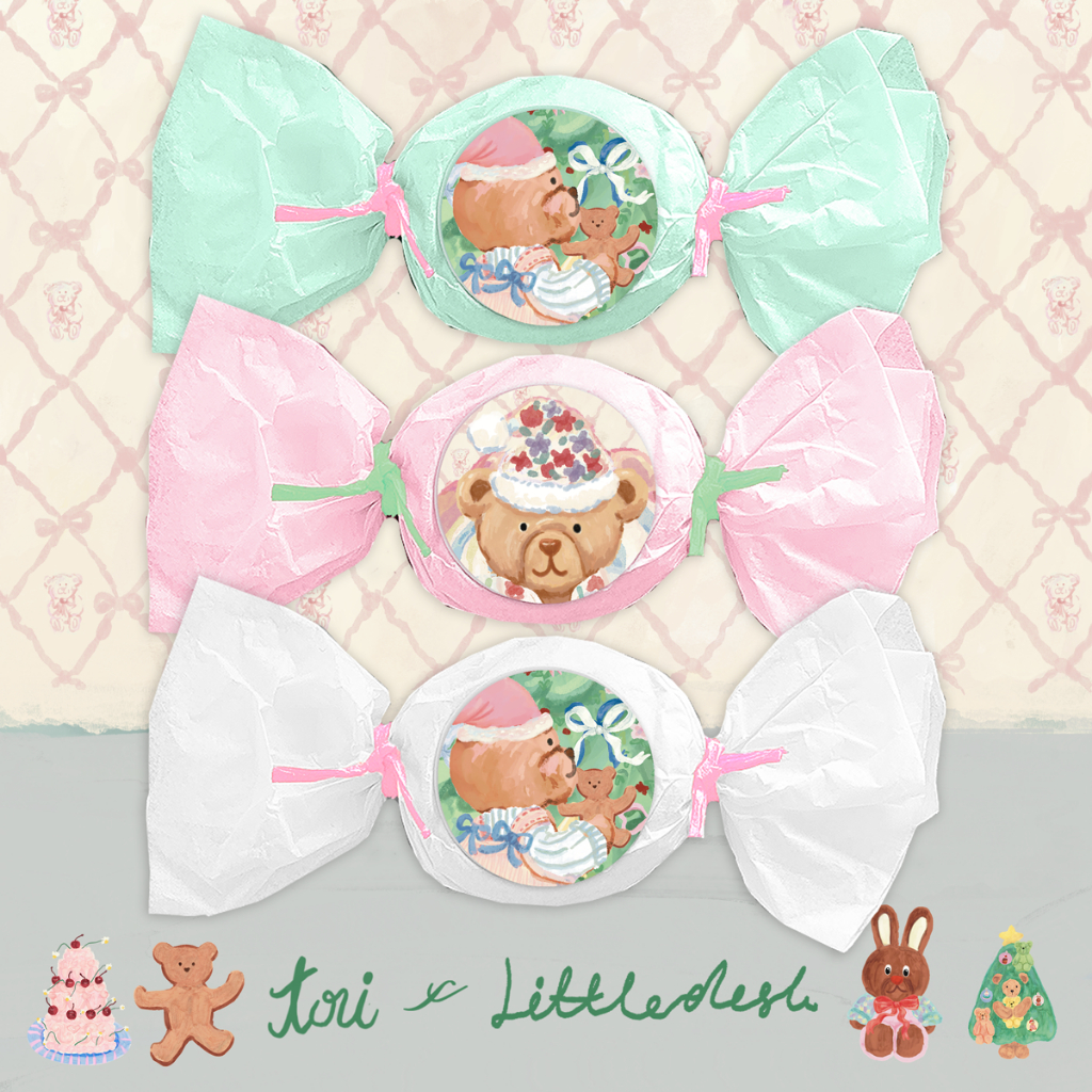 TORIAROMA | Candy x Candle รุ่น Tori x Little Desk เทียนหอม Tea light คละลายคละกลิ่น 🩷🧸🧁