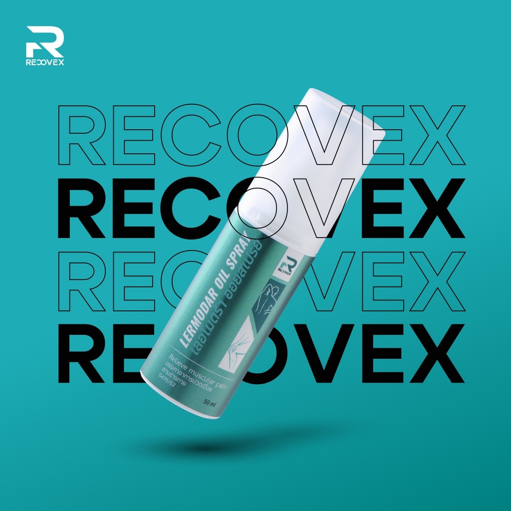 Recovex สเปรย์กันตะคริว คลายกล้ามเนื้อ ลดอาการปวดกล้ามเนื้อ ขนาด 50ml.