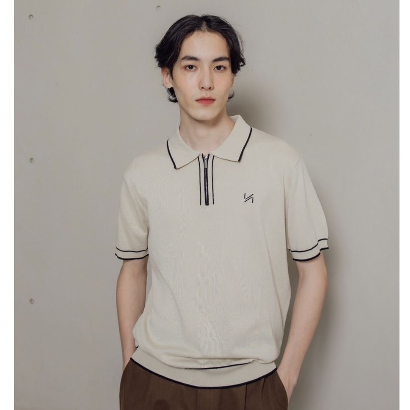 KINS | เสื้อโปโลแขนสั้น เสื้อโปโลคอปก มี 3 สี แบบมีซิป ของขวัญให้แฟน (KN117)