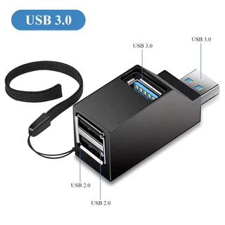 ส่งสินค้าทุกวัน 1Pc 3 พอร์ต ตัวแยกแบบพกพา HUB ความเร็วสูง 3 พอร์ต ฮับ USB 3.0 แล็ปท็อปอุปกรณ์เสริมคอมพิวเตอร์