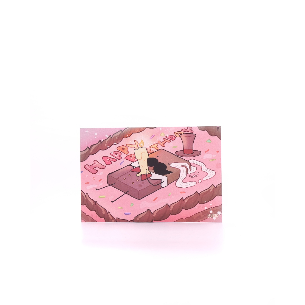 LUNAR - Happy Birthday Card โปสการ์ด 4*6นิ้ว โปสการ์ดวันเกิด การ์ดอวยพร ของขวัญ