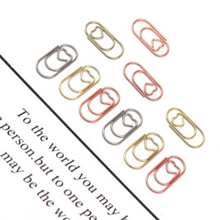 ‼️พร้อมส่ง‼️10 ชิ้น/ถุง Gold Rose Gold คลิปหนีบกระดาษ Mini H…