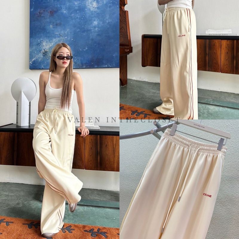 CLN sweatpants กางเกงวอร์มขายาว ดีเทลเป็นงานปักโลโก้ ทรงสวย ผ้าเนื้อนุ่ม