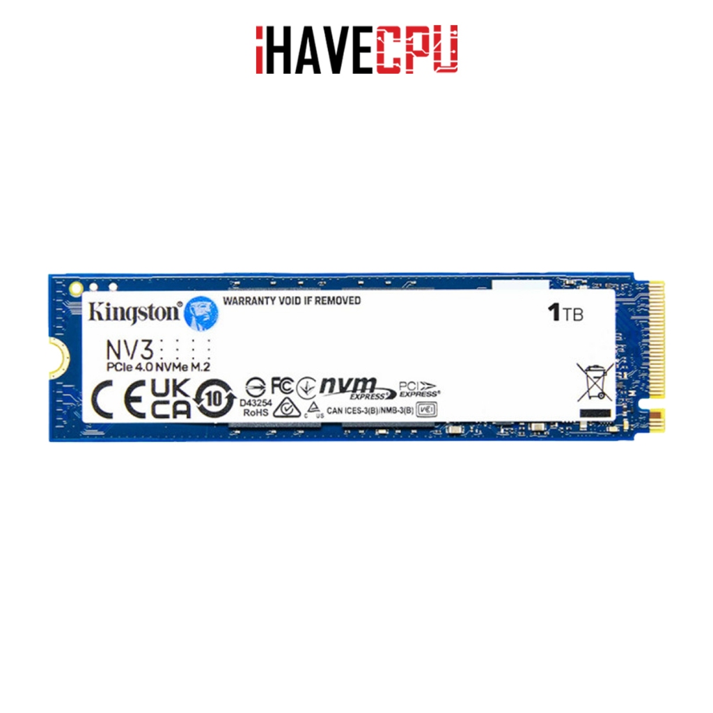 iHAVECPU M.2 (เอสเอสดี) KINGSTON NV3 1TB PCIe 4/NVMe M.2 2280 (SNV3S/1000G)