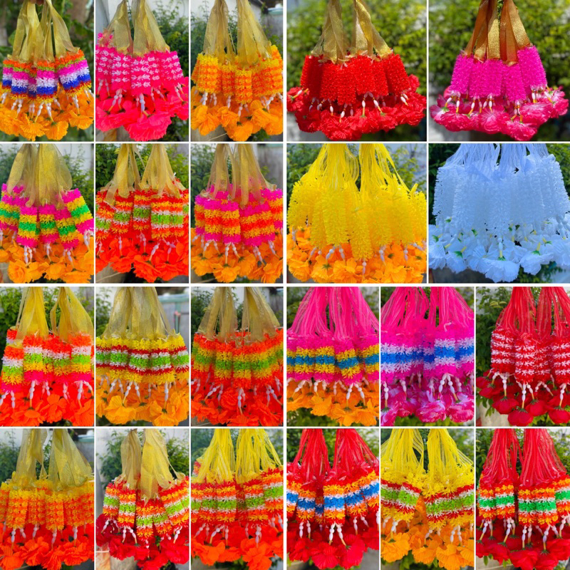 พวงมาลัยขาย10บาท แบบยกถุง100พวง (พรีออเดอร์5-7วัน)