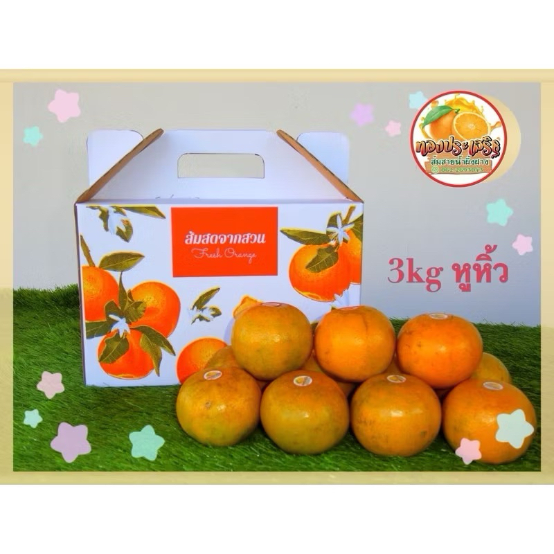 (ส่งฟรี) ส้มสายน้ำผึ้ง สดจากสวน 3kg/ต้นฤดู