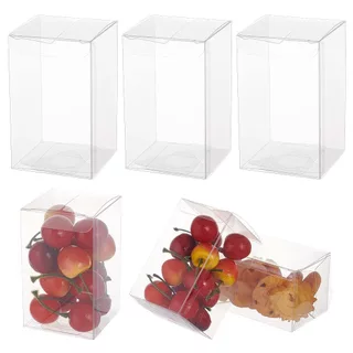 10 ชิ้น กล่องของขวัญ กล่องขนม งานเลี้ยง ปาร์ตี้ อุปกรณ์ห่อของขวัญ PVC แบบใส กันรอยกันฝุ่นกล่องเค้กใส