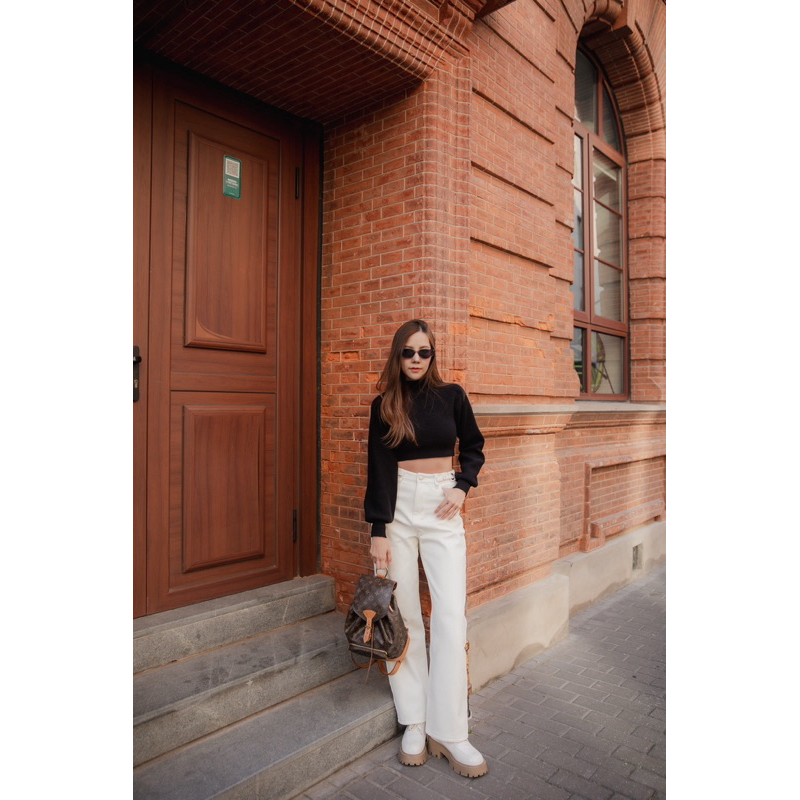 SW13 กางเกงยีนส์บุขนทรงขากระบอก (Minus Jeans) - รูปที่ 3