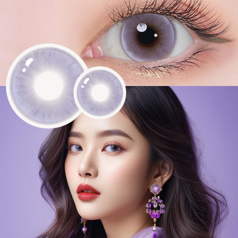 (COD)คอนแทคเลนส์สี 1 คู่ คอนแทคเลนส์รายเดือน คอนแทคเลนส์รายปี คอนแทคเลนส์ mini คอนเทค เลนส์ purple/pink/brown