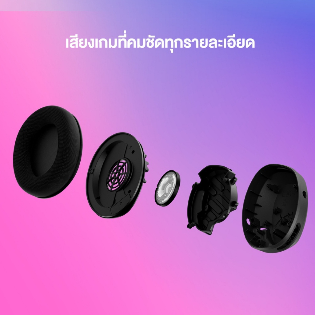 HyperX Cloud Stinger 2 Core For PC Gaming Headset Black หูฟังเกมมิ่ง (รับประกันสินค้า 2 ปี)